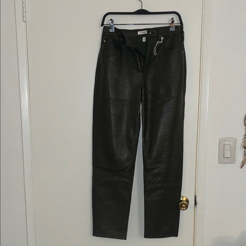 Frame Denim Black Leather Pants